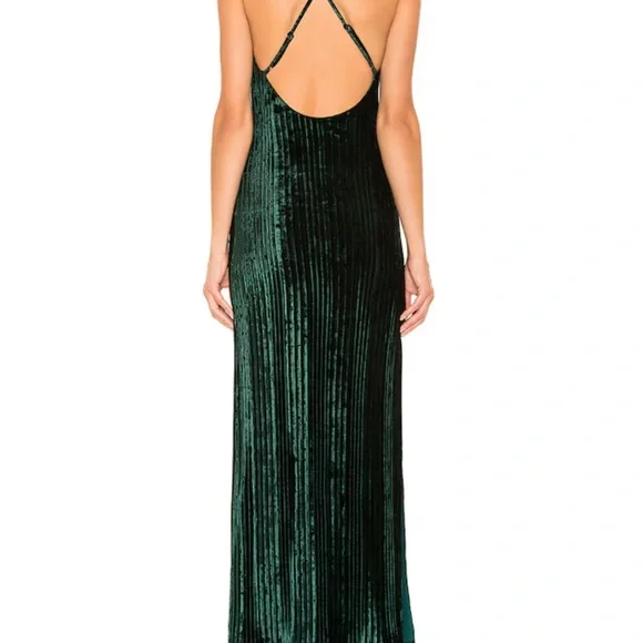 NBD Teal Mesh Evening Dress - Picture 2 of 6